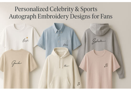 Personalized Celebrity & Sports Autograph Embroidery Designs for Fans