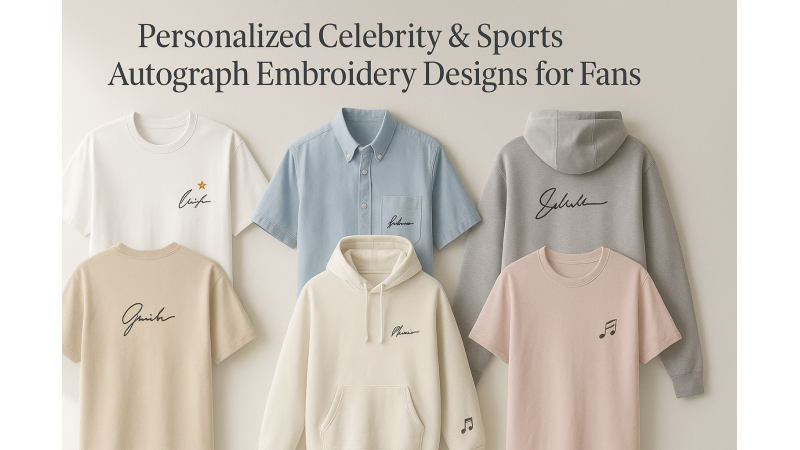 Personalized Celebrity & Sports Autograph Embroidery Designs for Fans