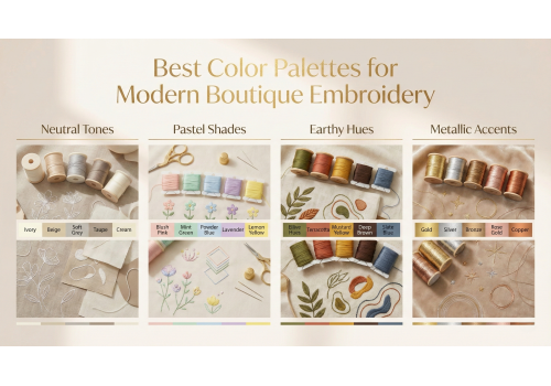 Best Color Palettes for Modern Boutique Embroidery
