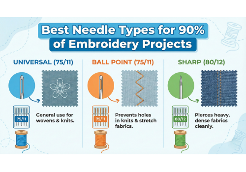 Best Needle Types for 90% of Embroidery Projects (Updated 2025)