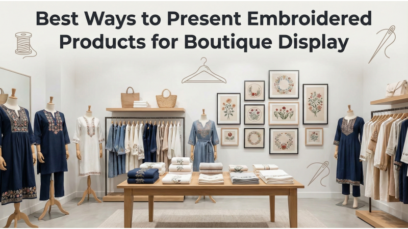 Best Ways to Present Embroidered Products for Boutique Display