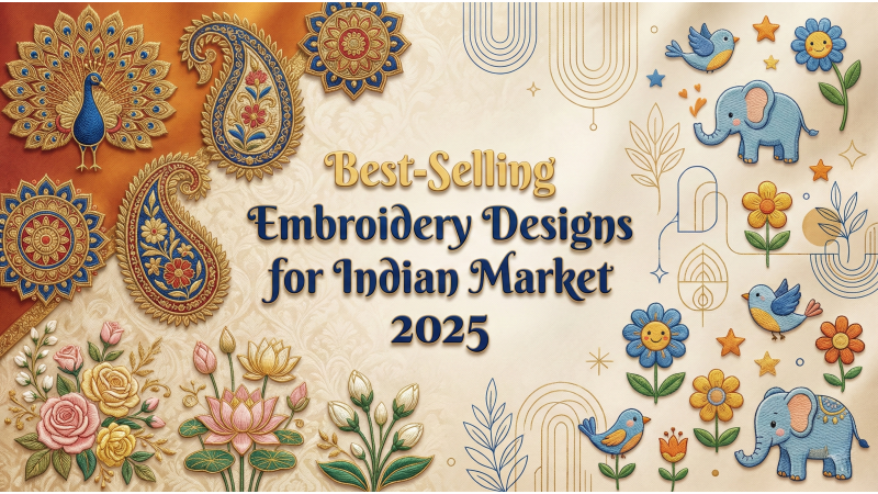 Best-Selling Embroidery Designs for Indian Market 2025