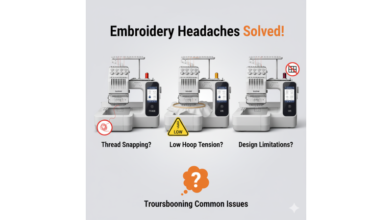 Brother Innov-is F440E / F540E / VR: Upper Thread Breaks, Hoop Tension Issues, and Built-In Design Limitations Explained