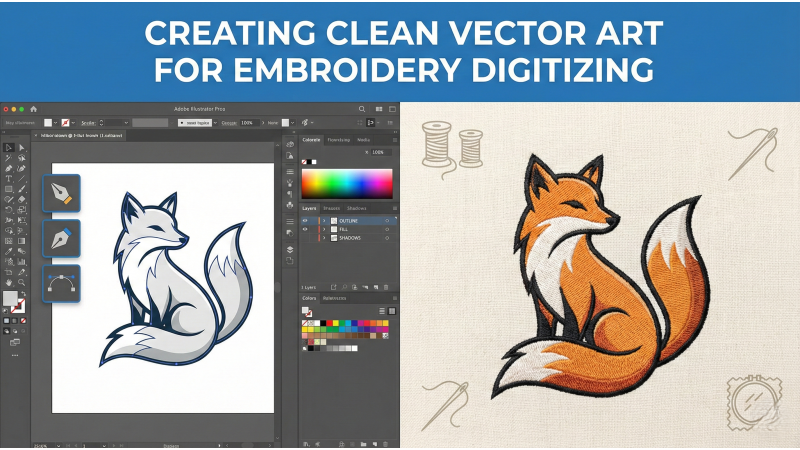 Creating Clean Vector Art for Embroidery Digitizing