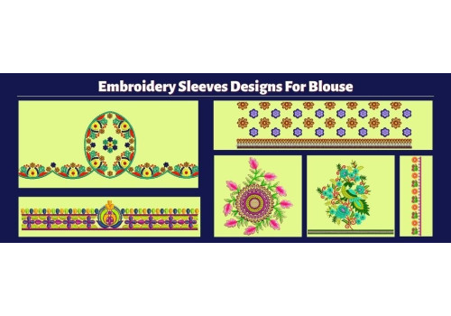 Order Custom Embroidery Sleeves Designs For Blouse