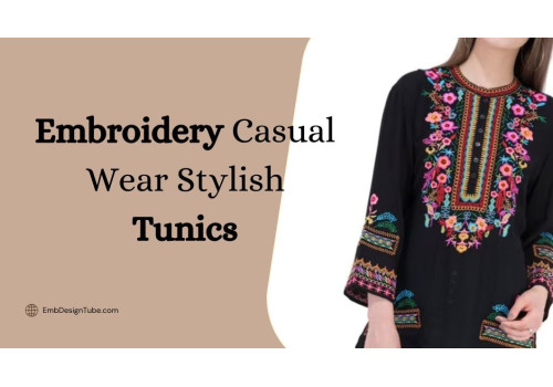 Embroidery Casual Wear Stylish Tunics