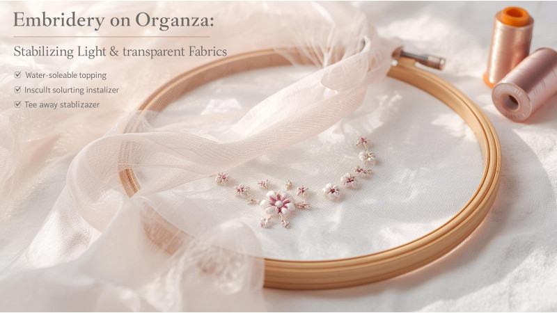 Embroidery on Organza: Stabilizing Light & Transparent Fabrics
