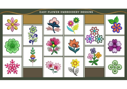 Easy Embroidery Patterns Flowers