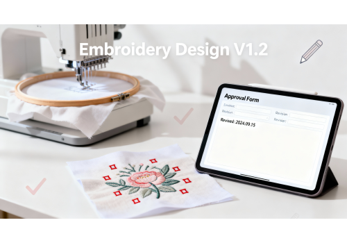 Handling Customer Revisions for Custom Embroidery Orders