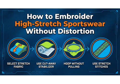 How to Embroider High-Stretch Sportswear Without Distortion