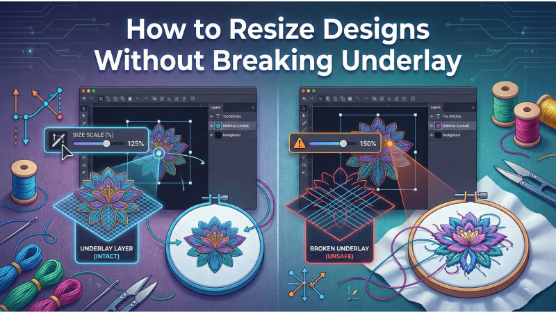 How to Resize Designs Without Breaking Underlay