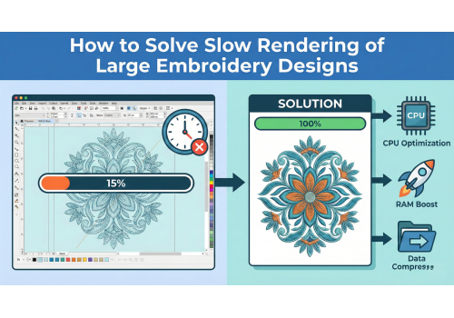 How to Solve Slow Rendering of Large Embroidery Designs