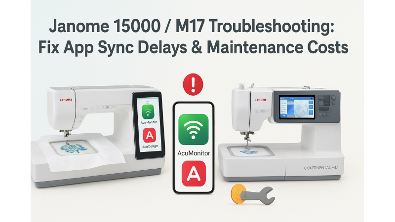 Janome 15000 / M17 App Sync Fix: Solve AcuMonitor & AcuDesign Delays Fast