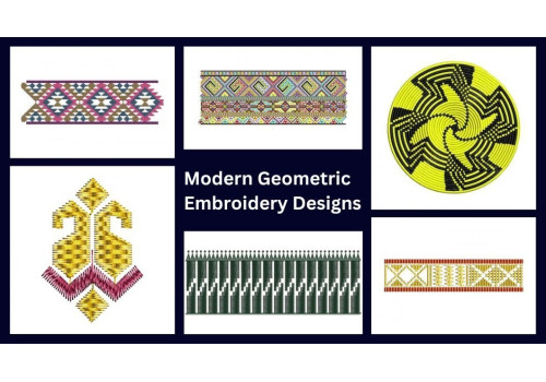 Modern Geometric Embroidery Designs