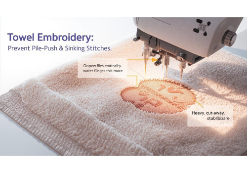 Towel Embroidery Issues: How to Prevent Pile Push and Sinking Stitches