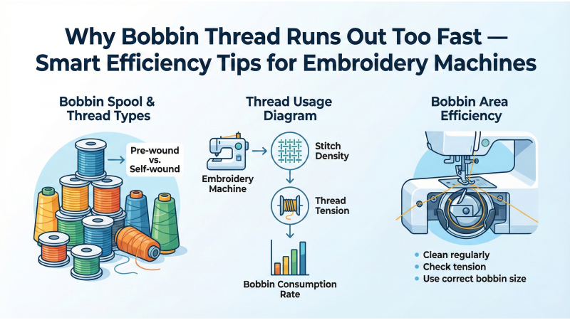 Why Bobbin Thread Runs Out Too Fast — Smart Efficiency Tips for Embroidery Machines
