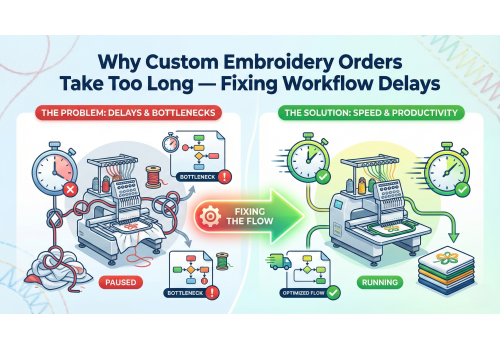 Why Custom Embroidery Orders Take Too Long — Fixing Workflow Delays