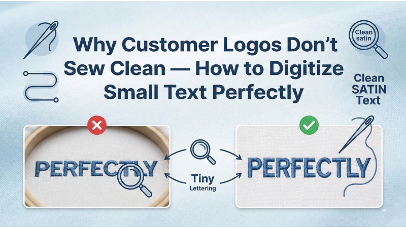 Why Customer Logos Don’t Sew Clean — How to Digitize Small Text Perfectly