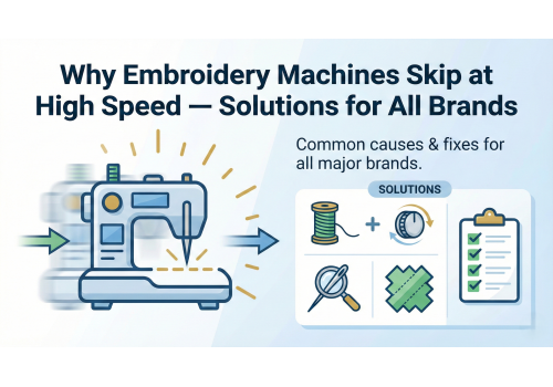 Why Embroidery Machines Skip at High Speed — Solutions for All Brands