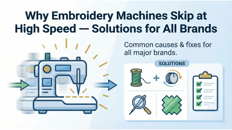 Why Embroidery Machines Skip at High Speed — Solutions for All Brands