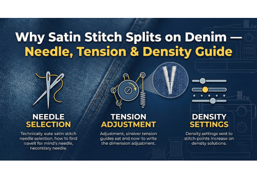 Why Satin Stitch Splits on Denim — Needle, Tension & Density Guide