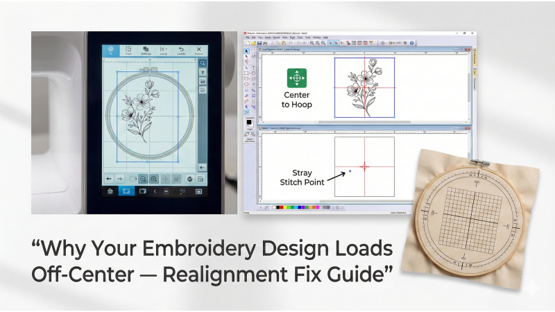 Why Your Embroidery Design Loads Off-Center — Realignment Fix Guide