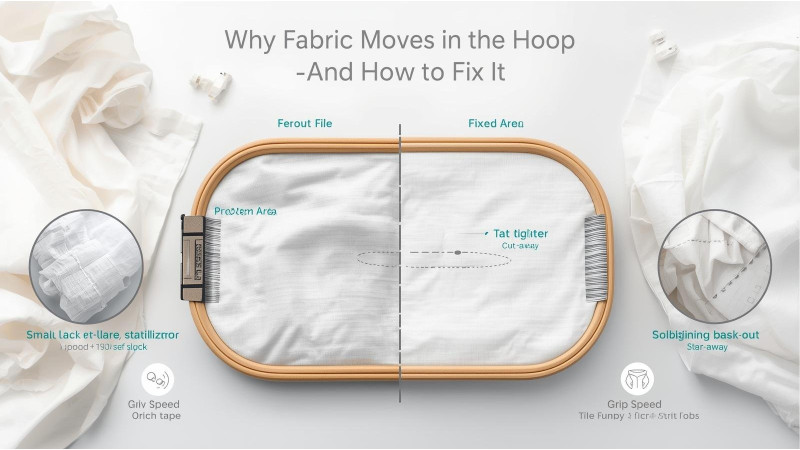 Why Your Fabric Moves in the Hoop and How to Correct It