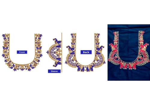 Embroidery Blouse Back Neck Design