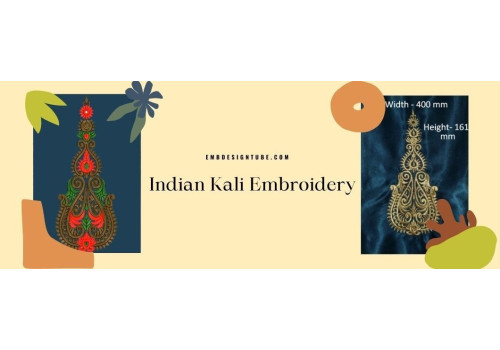 Designer Lehenga - Indian Kali Embroidery Design