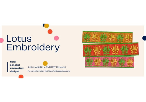 Lotus Embroidery Designs