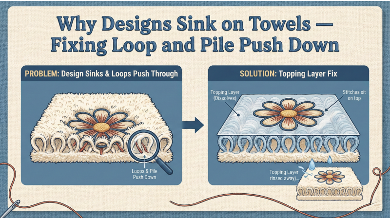 Why Designs Sink on Towels — Fixing Loop & Pile Push Down